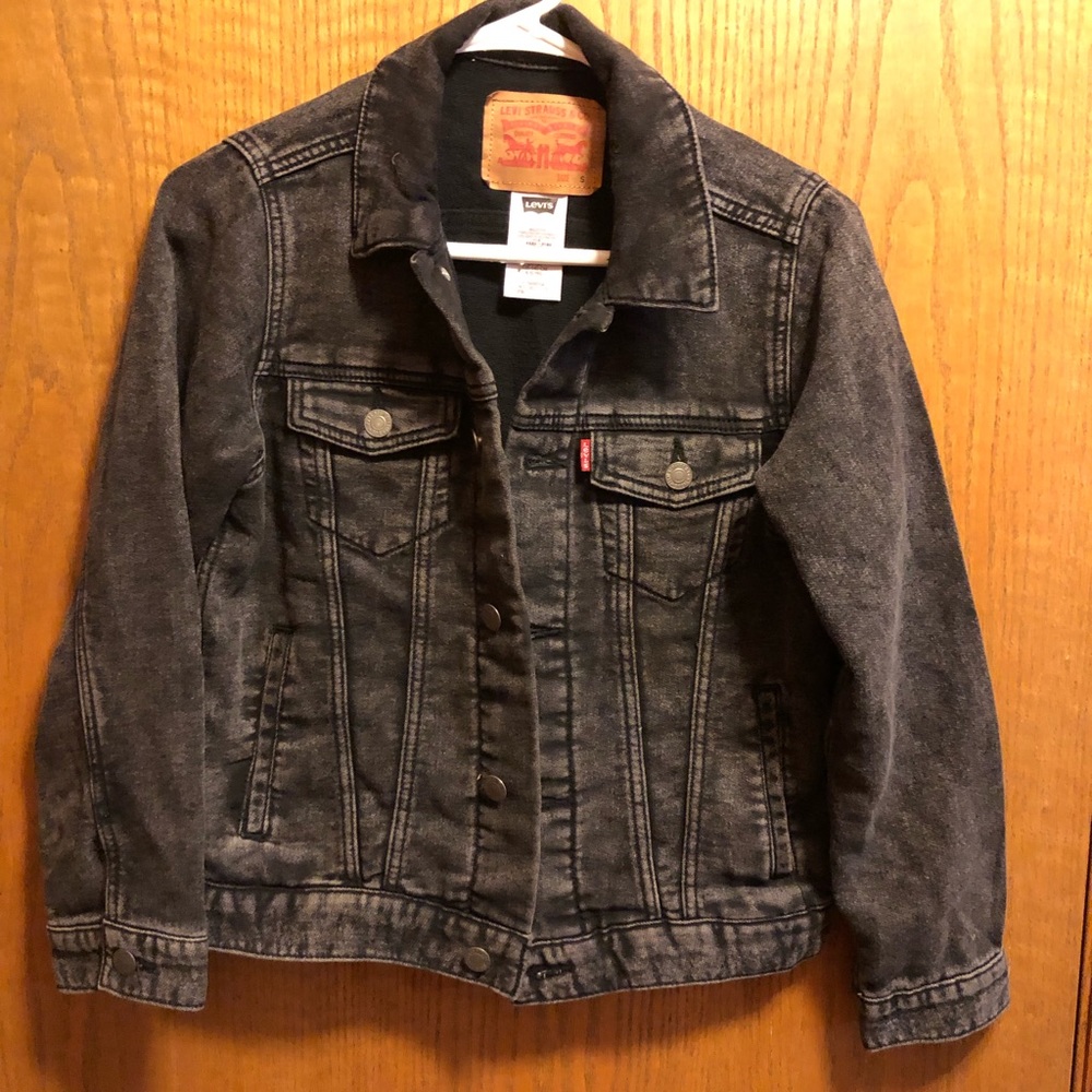 LEVI STRAUSS Childs Black Jean Jacket Size S